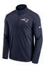 Nike NFL Fanatics New England Patriots Pacer Sweatshirt mit kurzem Reißverschluss und Logo