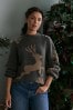 Grey Reindeer Christmas Jumper, Regular