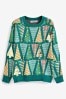 Green Christmas Trees Christmas Jumper, Regular