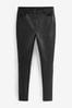 Black PU Faux Leather Leggings, Regular