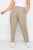 Yours Curve Natural Double Pleated Harem Trousers