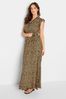 Long Tall Sally Animal Print Frill Sleeve Maxi Dress