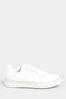 Yours Curve White Extra Wide Fit Hardware Scallop Trainers