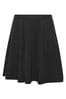 Yours Curve Black 6 Panel Flippy Short Skirt