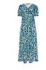 M&Co Black Petite Black & Blue Floral Print Maxi Dress