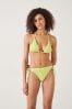 Hush Green Talia Check Tie Side Bikini Bottoms