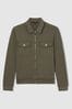 Reiss Medina Zipped Interlock-Jersey Overshirt