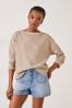 Hush Nude Faye Textured Waffle Top