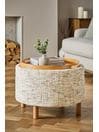 Multi Coloured Chenille Natural Ashton Upholstered Storage Stool