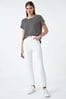 Roman White Slim Leg Stretch Mom Jeans