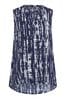 Evans Curve Navy Blue Tie Dye Print Tunic