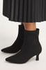 JD Williams Black Kitten Heel Sock Boots In Wide Fit