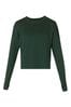 Sweaty Betty Green After Class Crop Sweatshirt