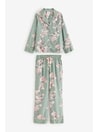 Bath & Body Works Green Cherry Blossom Button Through Pyjama Set