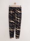 Black/White Tie Dye Jersey Joggers, Reg/Long