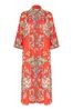 Yumi Red Satin Blossom Print Cover Up