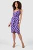 Closet Purple London Midi Wrap Slip Dress