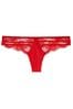 Victoria's Secret Lipstick Red Thong Lace Thong Knickers, Thong