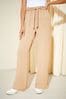 Friends Like These Nude Wide Leg Belted Paperbag Trousers