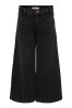 ONLY KIDS Black Wide Leg Cropped Jeans With Adjustable Waist