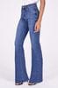 Lipsy Authenctic Blue Petite Mid Rise Flare Jeans