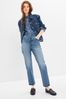 Gap Light Wash Blue High Waisted Cheeky Straight Fit com Jeans with Washwell