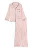 Victoria's Secret Pretty Blossom Iconic Stripe Pink Satin Long Pyjamas