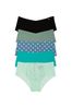 Victoria's Secret Black/Blue/Green Cheeky No Show Knickers Multipack, Cheeky