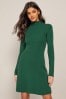 Friends Like These Green Long Sleeve Fit and Flare Knitted Midi Dress, Regular
