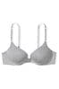 Victoria's Secret Heather Grey Add 2 Cups Push Up Bra, Add 2 Cups Push Up