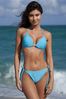 Lipsy Cyan Blue Push Up Bikini Top, Push Up