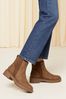 Friends Like These Brown Regular Fit Faux Nubuck Chelsea Boot