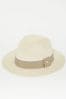 Lipsy Brown Straw Fedora Hat