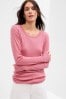 Gap Bright Pink Favourite Long Sleeve Crew Neck T-Shirt