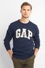 Gap Navy Blue Original Logo Crew Neck Sweatshirt