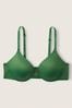 Victoria's Secret PINK Forest Pine Green Push Up Front Fastening T-Shirt Broderie Bra, Push Up