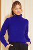 Friends Like These Royal Blue Roll Neck Jumper