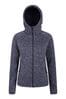 Mountain Warehouse Navy Blue Nevis Sherpa Lined Hoodie
