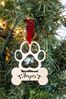 Perosnalised Paw Memorial Christmas Tree Ornament by Jonny's Sister