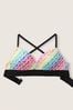 Victoria's Secret PINK White Rainbow Logo Print Non Wired Push Up Smooth T-Shirt Bra