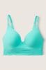 Victoria's Secret PINK Teal Ice Blue Smooth Non Wired Push Up Bralette