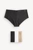 Victoria's Secret BlackNudeWhite Cheeky Multipack Knickers, Cheeky