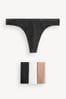 Victoria's Secret Black/White/Nude Thong Multipack Knickers, Thong