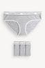 Victoria's Secret Medium Heather Grey Hipster Logo Multipack Knickers, Hipster