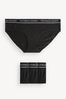 Victoria's Secret Black Hipster Logo 4 Multipack Knickers, Hipster