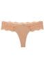 Victoria's Secret Sweet Praline Nude Lace Trim Thong Knickers, Thong