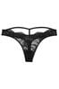 Victoria's Secret Black Shine Strap T-Bar Thong Knickers