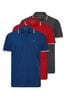 Badrhino Big & Tall Polo-Shirts mit Kontraststreifen, 3er-Pack
