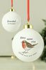 Personalised Robin Memorial Bauble by PMC