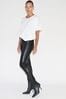Religion Black Faux Leather Skinny Trousers In Soft PU